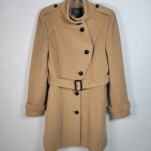 Cole Haan Tan Belted Coat